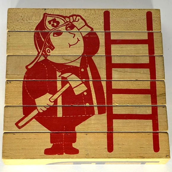 Vintage Creative Playthings 4 Way Blocks Mailman Fireman Policeman Doctor RARE - Picture 4 of 7